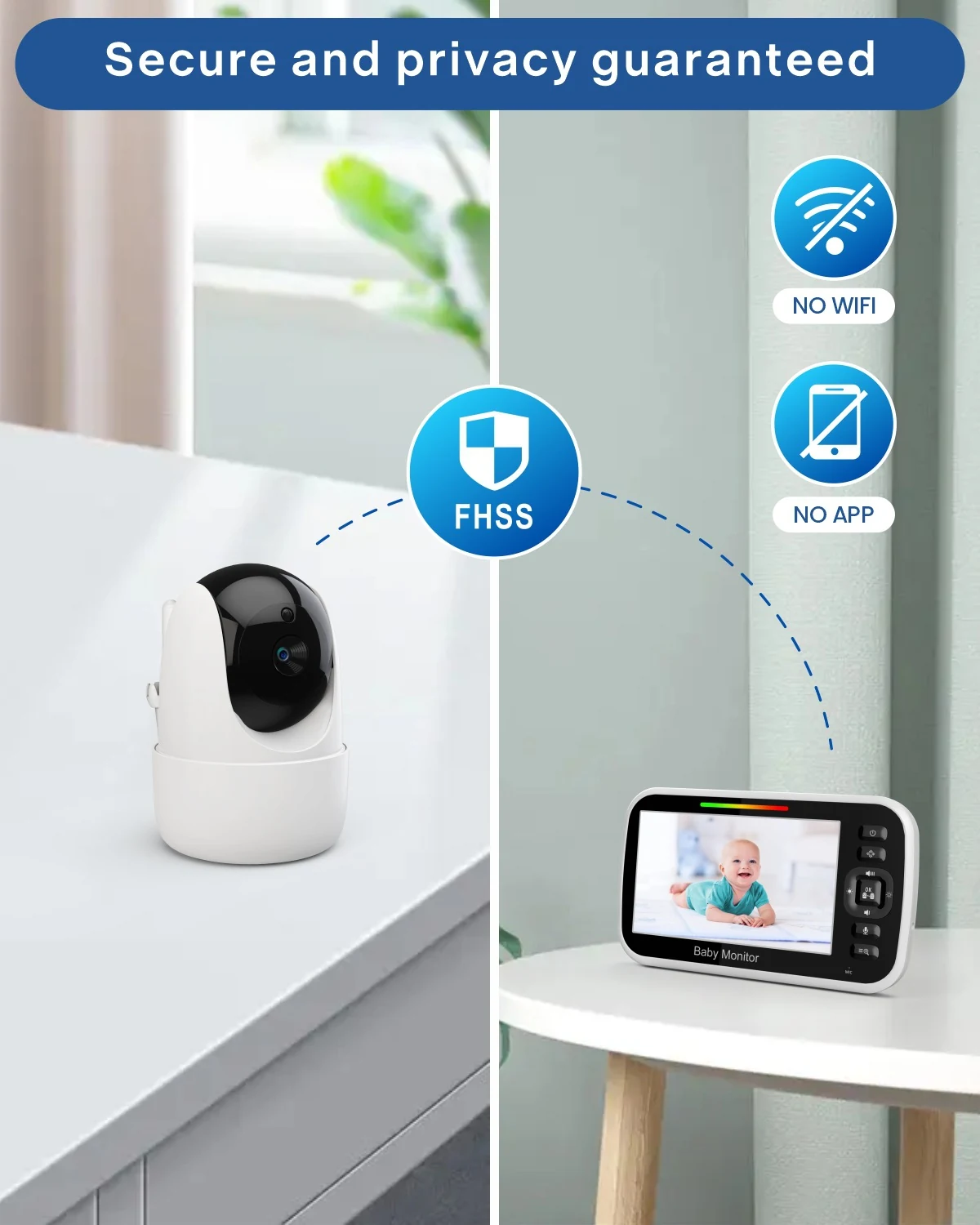 No app baby monitor with private no-WiFi connection for UK parents